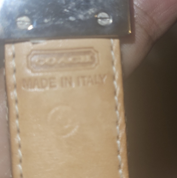 Coach Signature Leather Belt - Picture 5 of 8